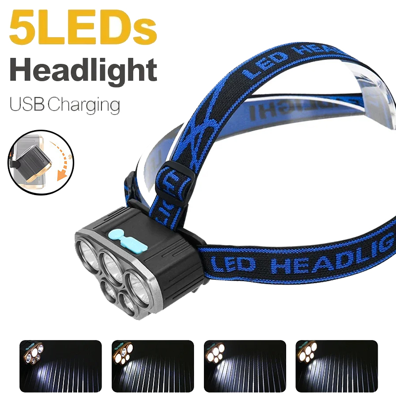 ไฟฉายคาดศีรษะแบบชาร์จไฟได้ 5 L - Running Headlamp บทวิจารณ์และราคา