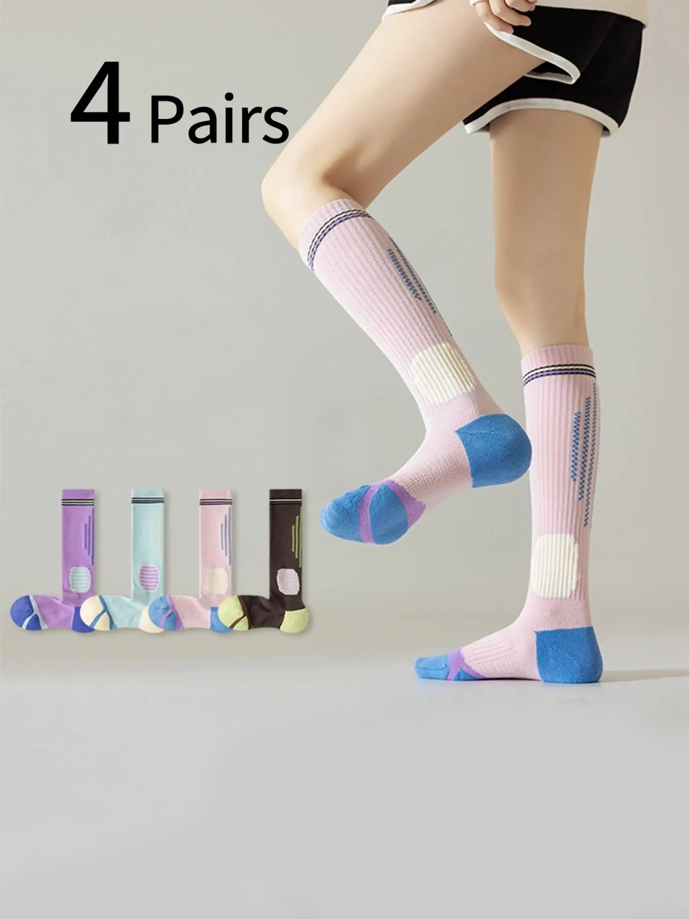 ถุงเท้ากีฬาสำหรับผู้หญิง 4 คู่ - Sports Socks บทวิจารณ์และราคา